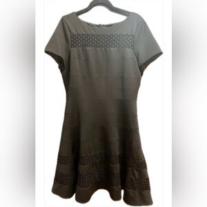 White House Black Market Black Fit-and-Flare Dress